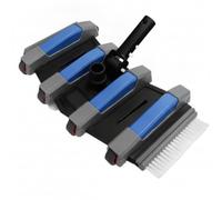 Wswqop Tête de Brosse de Nettoyage de Piscine Tête d'Aspiration Brosse Roues Multiples Corps Renforcé pour Débris et Poussières Fines Adaptée au Bassin Familial Copropriété Établissement d'Hébergement