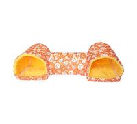 Wswqop Tunnel de Jeu/cachette en Polyester Robuste pour Cobayes, Hamsters et Souris, Idéal pour Aménager Un Espace de de Couchage dans Leur Cage, Citrouille