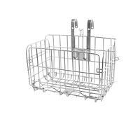 Wswqop Vélo Pliant Panier Vélo Panier Vélo Coffre élégant Pratique Assembler Polyvalent Panier Suspendu 20 Kg Portante pour Vélos de Route, argenté