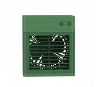 Wswqop Ventilateur Bureau Silencieux USB avec d'Air Intégré et Lampe Nocturne Douce pour Espace Travail, Green