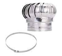 Wswqop Ventilateur de Toit, évent de Conduit de Toit En Acier Inoxydable, Installation Facile, Sortie D'air, évent, Capuchon de Ventilateur de Ventilatio, 150 Millimètres