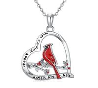 WSX Collier en argent sterling 925 avec pendentif en forme de perroquet bleu « Oiseau bleu du bonheur » - Bijou « Notre amour ne meurt jamais » - Cadeau pour femme et mère, Argent sterling, Pas de