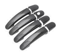 WSX5FC voiture poignée porte extérieure Couvercle De Poignée Porte Pour Focus 2 MK2 2005 - 2011 Pour MK3 2012 2018, 4 Pièces, Garniture Autocollante En Fiber Carbone
