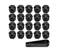 WSXCDE 20 Pièces Capuchon d'écrou de Roue, pour Audi Q2 Q3 Q4 Q5 Q7 Q8 SQ2 SQ5 SQ7 SQ8 RS-Q3 RS-Q8 TFSI 19mm Capuchons d'écrou de Roue de Voiture, Cache-vis Boulon Jantes Anti-poussière