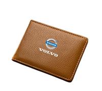 WSXCDE Portefeuille Homme, pour Volvo C30 C70 S40 V50 S60 V60 V70 S80 XC90 Grande capacité Portable Porte-Monnaie Portefeuille Homme avec zippé Porte-Cartes de Crédit,B