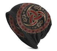 WSXJJ Skullies Rue Viking 3D Bonnets Casquettes Chapeaux Bonnet Tricoter pour Hommes et Femmes Chaud d'hiver Cadeaux Nordiques,Odin Horn