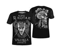 WSXJJ Tatouage Viking Valhalla Sweat-Shirt pour Hommes, Sweat Capuche Crâne Guerrier Nordique Chemise 3D Pull Décontracté Veste Cadeau,King Ragnar Shirt,4XL