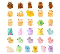 WSXQAZ 61Pièces Mini Figurines Miniatures Décoration, Capybara Mini Animaux | Mini Animaux Luminescents, Petites Figurines de Capybara, pour Bricolage, Maisons de Poupées, Paysages et Aquariums