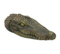 WSYJWEX Crocodile Pool Float 13.8 '' Tête de Crocodile Flottante, Alligator Pool Float Resin Discy Duck Dergents for Pools Alligator réaliste pour Pond Yard