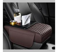 WSYLJX Coussin D'accoudoir de Voiture pour Lotus Elise Elise Cup S1 S2 S3 Emeya Emira Esprit Evija, Antidérapant Console Centrale Tapis Cuir avec Sacs Rangement Interieur Accessoire,Coffee