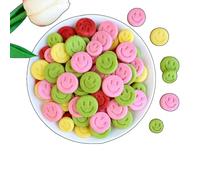 WSYLS-Biscotti commestibili a forma di faccina sorridente colorata, 300 g, ideali per Halloween, Ringraziamento, compleanno, Natale, ideali per torte di compleanno, cupcake e dessert fai da te
