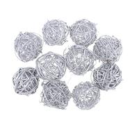 Wsymxuo 10 Boules Décoratives en Osier et Rotin, Idéales pour Remplir Les Vases Lors de Mariages, de Rendez-Vous, de Réceptions, de Banquets et pour La Saint-, Argent, comme décrit