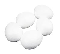 Wsymxuo 10 Pièces Œuf En Mousse Polystyrène Boule Sphère Fournitures Artisanat Décoration Facile à Peindre Matériau Adapté Aux Fêtes Activités de Bricolage Dé, blanc, 10 cm