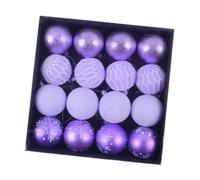 Wsymxuo 16 Pièces Boules de Noël Ornements Suspendus Sapin Décorations Charm Baubles Polypropylène Incassables Convient à Fêtes Réunions Jardins Fenêtres, Violet