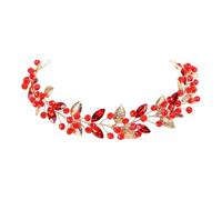 Wsymxuo Accessoire de Cheveux de Mariage En Forme de Vigne pour Une Fête Costumée à Thème Roses, Rouge