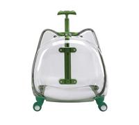 Wsymxuo Caisse Transport à roulettes Valise Respirant Bagage pour Petits Chiens, Vétérinaire, Vert