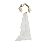Wsymxuo Couronne et Guirlande de Cheveux de Mariée. Matière Y. Idéale comme Accessoire de Mariage, Rouge
