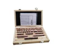 Wsymxuo Jauges Bloc de Calibrage de Précision Blocs Étalon de Métrologie Cales de Référence Outils de Contrôle Acier Haute Stable avec Coffret en Bois Doublé, Ensemble De 47 Pièces - Classe 1