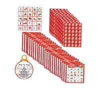 Wsymxuo Jeu de Cartes de Bingo de Noël 24 pour Les Fêtes, à Jouer
