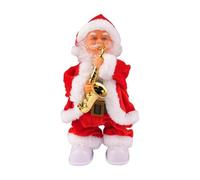 Wsymxuo Père Noël électrique en Peluche, Dansant et Chantant, avec Musique et Décoration de Noël Interactive en Fibre de Polyester PVC PP, Idéal pour Toute La, Style A