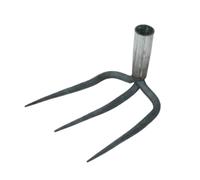 Wsymxuo Râteau Trois Dents Tête Renforcée Râteau Douille Hexagonale Robuste Outil Sarclage pour Jardinage, Culture Maraîchère , Grand