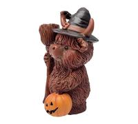 Wsymxuo Statuette Animale Décorative Originale pour Halloween, Sculpture de Bureau pour étagère Intérieure, Bovins des Highlands, 7cmx6cmx10cm