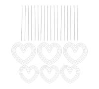 Wsymxuo Support pour Composition Florale, Forme pour Confection de Couronnes, Accessoires de Loisirs Créatifs, Décoration Intérieure pour Le Nouvel An et La S, 6x Petit Grand Coeur