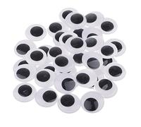 Wsymxuo Yeux Mobiles et Oscillants pour Loisirs Créatifs, Scrapbooking, Fabrication de Peluches et de Jouets, Noir, 25mm 40pièces