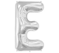 WT Ballon gonflable 40 cm Lettre E Argenté