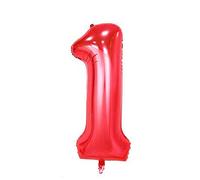 WT Ballon gonflable chiffres 40 cm (1, rouge)
