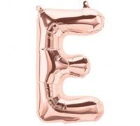 WT Ballon gonflable Lettre E 40 cm Doré rose