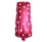 WT Ballon gonflable Lettre I Rose avec cœur blanc 40 cm
