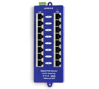 WT-GPOE-8B-24v60w, 8 injecteur PoE Gigabit Port pour 24 Volts Mikrotik et Ubiquiti avec Alimentation 24v60w