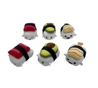 WT&T Coussin Kawaii + 6 mini peluches de sushi