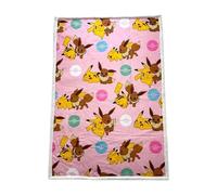 WT&T Couverture en sherpa pokémon Évoli & Pikachu - 100 x 150 cm