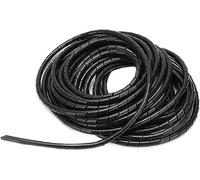 WT Wisdom Together Gaine Spirale Flexible Universel 4mm & 6mm, Gaine à Spirales pour Rangement de Câbles pour Protéger Le Câble, 10M, Noir