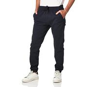 WT02 Casual Cotton Twill Jogger Pants, Stretchable, Comfortable Fit Pantalon décontracté, Bleu Marine, 41-44.5 Homme