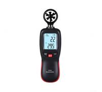 WT82 Éoliomètre numérique portable 0-30 m/s Température anémomètre portable Boîtier ABS Affichage numérique Noir Testeur de vent pour sports de plein air Compact Léger Portable