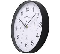 Technoline Horloge Murale Radio, Noir, 30 cm, Fuseau horaire européen