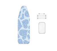 WTAIS Grande Double épaisseur Housse Table à Repasser, pour Une Meilleure PénéTration de La Vapeur, avec Un Motif ''cœur ''stylisé, Housse de Repassage avec Attaches Faciles à Utiliser, 150x60cm