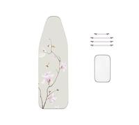 WTAIS Housse Double pour Planche à Repasser, 160x60cm, Très Grande Taille Classic Floral Housse de Repassage en Coton, avec Attaches, pour Planches à Repasser à Vapeur