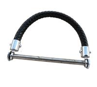 WTAXBH Poignée de Sac en Forme de D Luggage Handle Screws Hexagonal Leather Stick Tube Iron Rod Braided Strap Handle Hardware Accessories Gold, Silver and Black Buckle(Black-A 120mm)