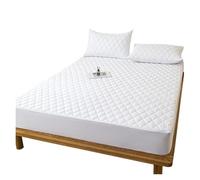WTAXBH Pprotege Matelas Drap-Housse en Coton Super épais et Chaud avec Bandes élastiques, Housse de Matelas imperméable for lit Double, décoration d'intérieur Luxe(White,150x200x30cm)