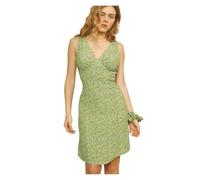 WTAXBH Robe Florale Spaghetti à Bretelles Robe mi-Longue à Fleurs for Femme, Printemps et été, col en V, sans Manches, Taille Haute, Douce(Green,L)