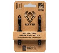 WTB Valves Presta TCS AL Max Flow 44 mm 2 unités Argenté/Noir