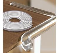 WTBHDUK Protection de Bord de Verre Transparente, Bande d'étanchéité en U de 0,5 à 20 mm, Bande de Chant en Caoutchouc pour réparation de Meubles, étagères de Table, 5 m (14 à 15 mm)
