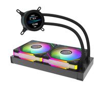 WTCB-240 BLACK CPU WATER COOLING 240 ARGB, Triple Ventilateurs ARGB, Pompe Silencieuse, Affichage LCD, TDP 250W, Plaque Cuivre, Compatible Intel LGA 1700/1200/115x/13900K, AMD AM5/AM4