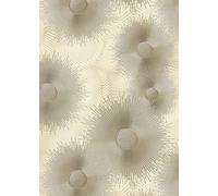 WTD 10191-02 ELLE Decoration Papier peint intissé Motif soleil Beige métallique