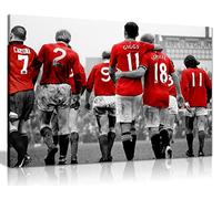 WTD Impression sur toile Motif légendes du football de Manchester United (12X8)