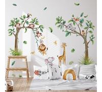 WTD Sticker mural en vinyle PVC avec motif arbre et oiseau pour salon, chambre à coucher, salle de jeux (B)